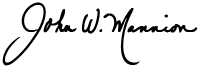 John Mannion Signature